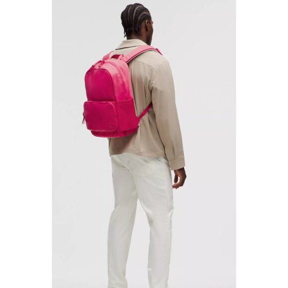 Lululemon Everywhere Backpack 22L Raspberry Coulis Sheer Oak Travel Laptop Bag - Picture 2 of 5